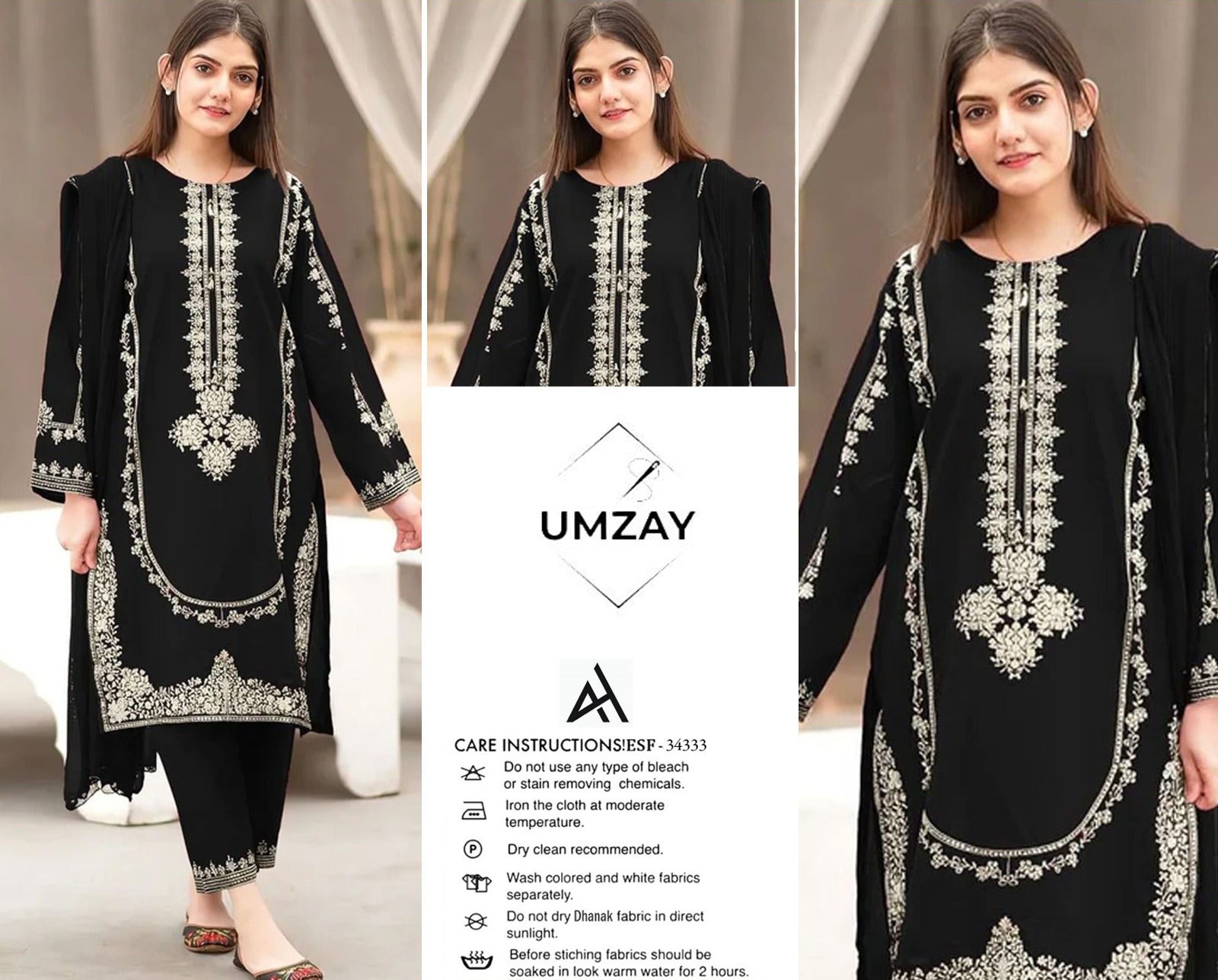 Umzay Premium Lawn 2PC Suit – Elegant Embroidery & Summer Comfort Volume 01