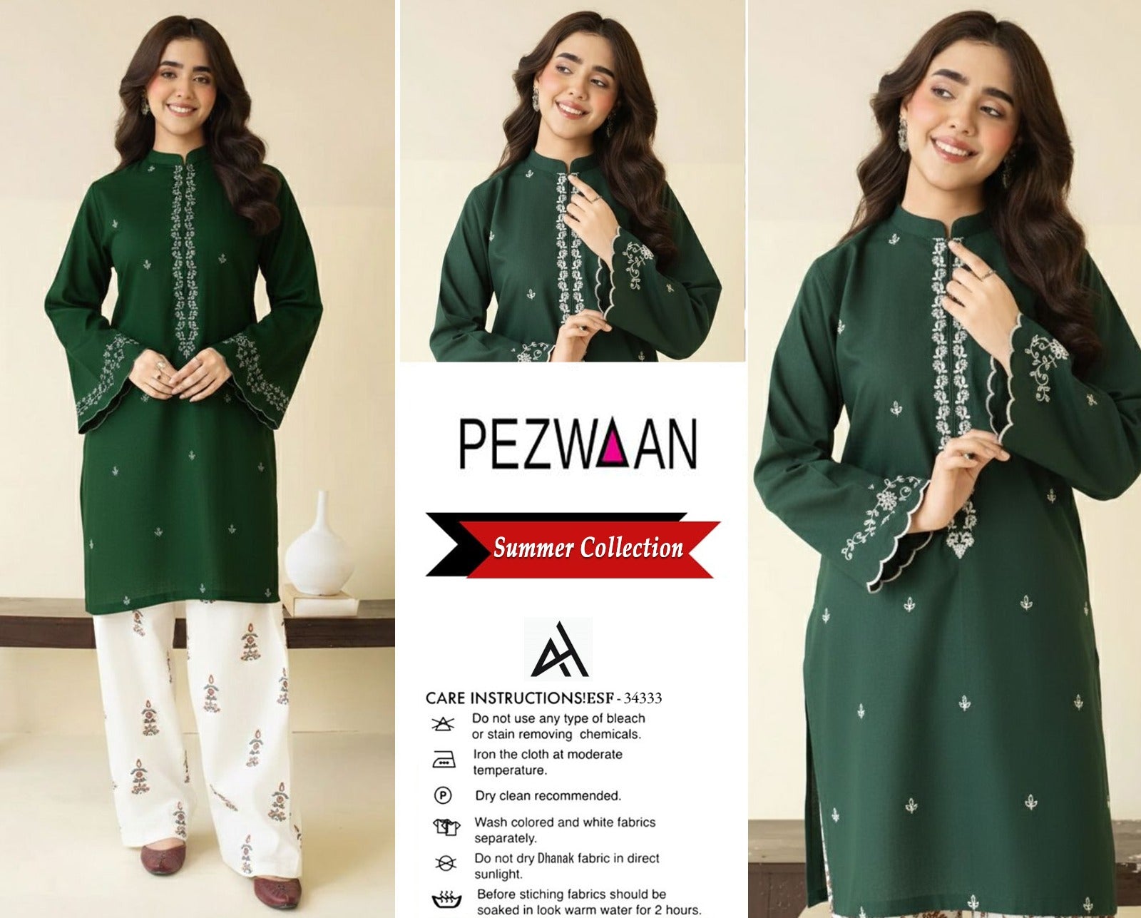 Umzay Premium Lawn 2PC Suit – Elegant Embroidery & Summer Comfort Volume 07