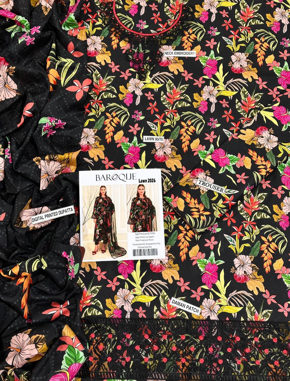 Premium Lawn 3PC Suit – Elegant Embroidery & Summer Comfort Volume L04