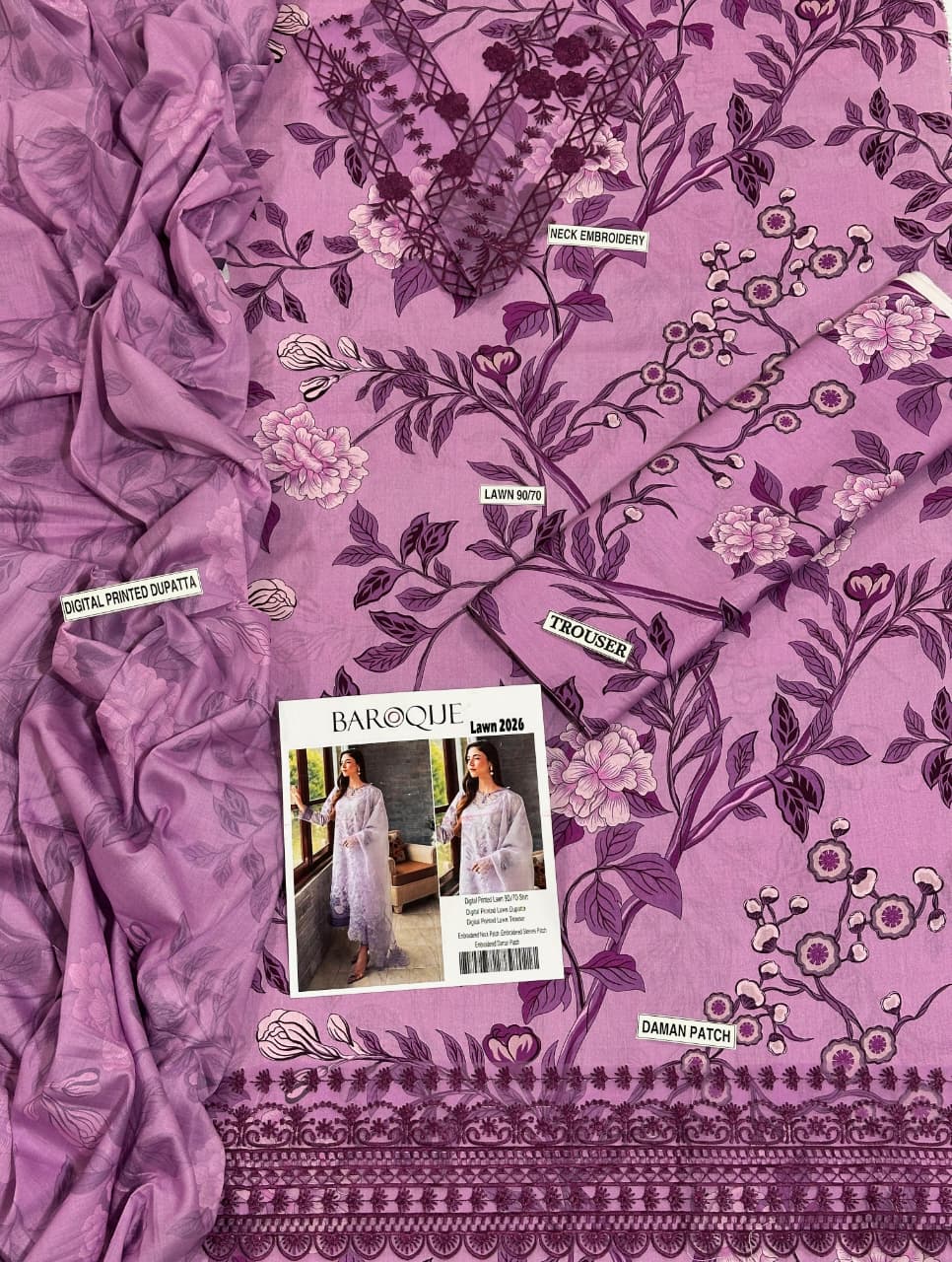 Premium Lawn 3PC Suit – Elegant Embroidery & Summer Comfort Volume L05