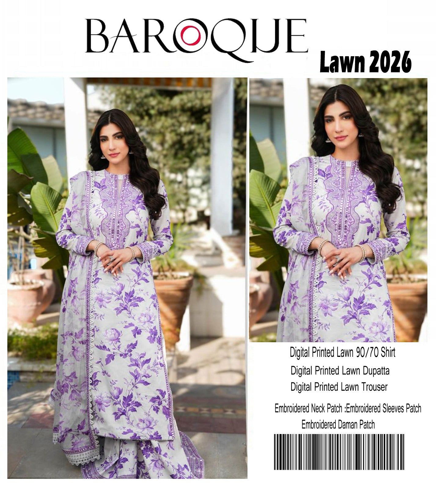 Premium Lawn 3PC Suit – Elegant Embroidery & Summer Comfort Volume L05