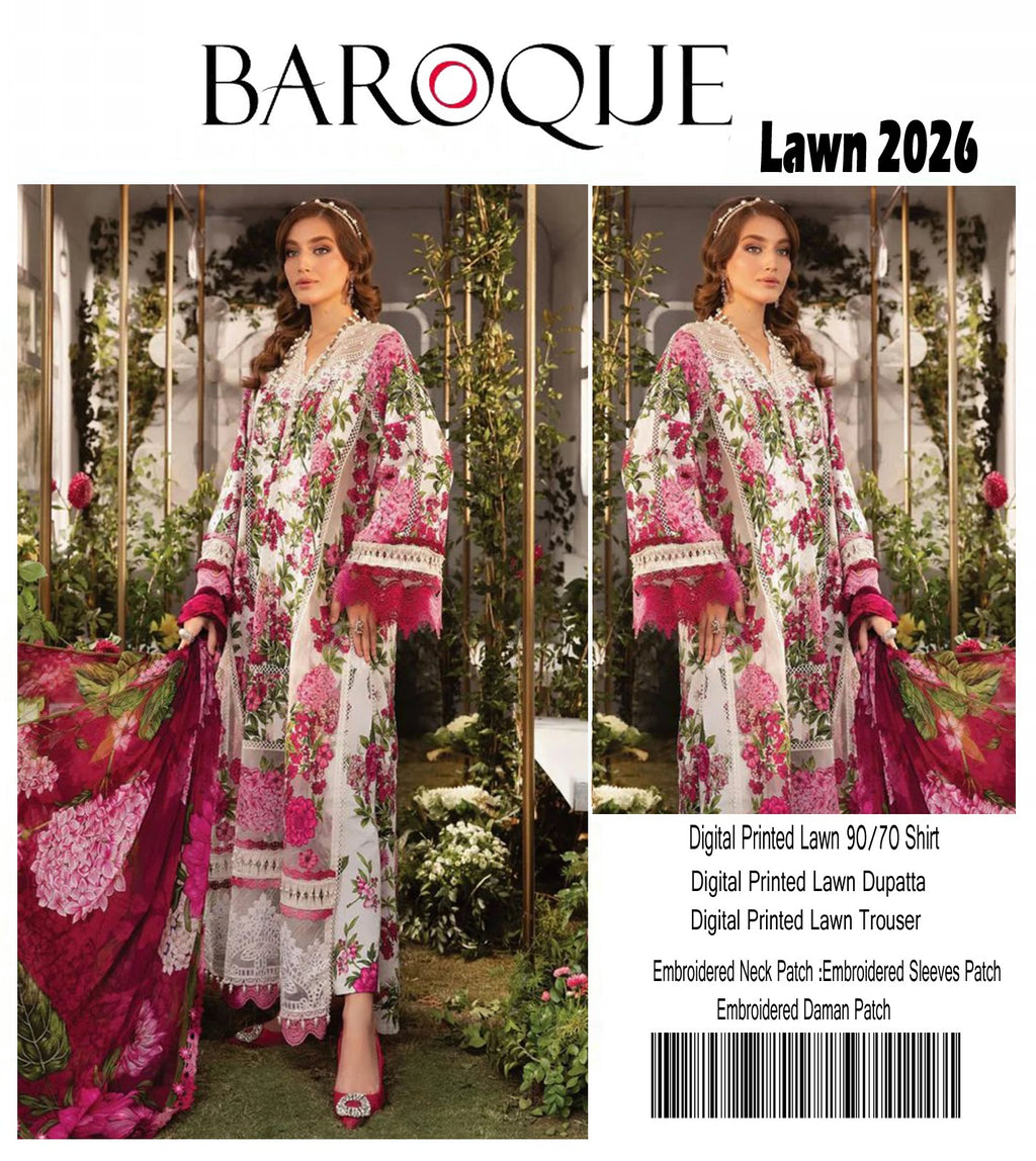 Premium Lawn 3PC Suit – Elegant Embroidery & Summer Comfort Volume L06