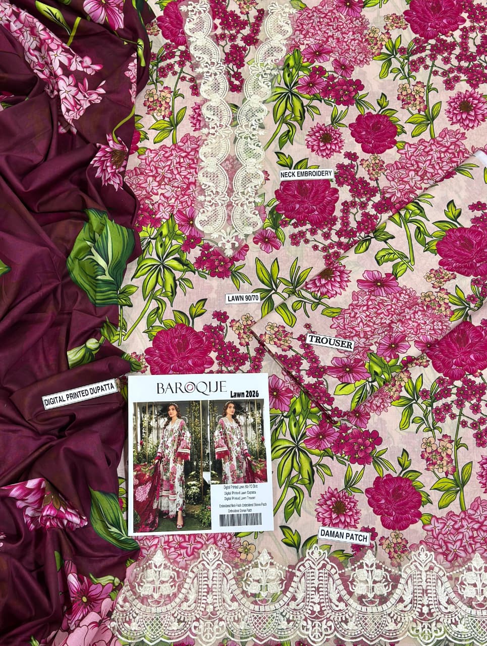 Premium Lawn 3PC Suit – Elegant Embroidery & Summer Comfort Volume L09