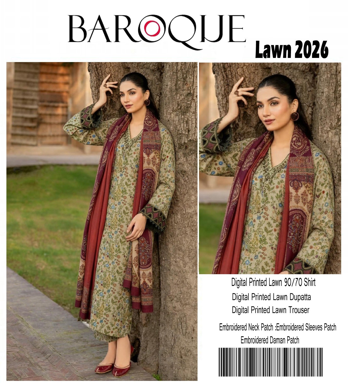 Premium Lawn 3PC Suit – Elegant Embroidery & Summer Comfort Volume L08