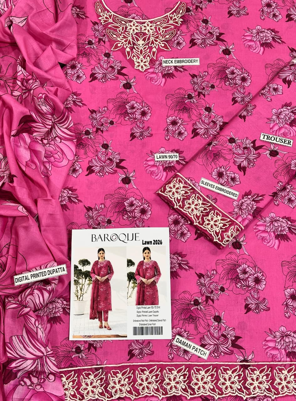 Premium Lawn 3PC Suit – Elegant Embroidery & Summer Comfort Volume L09