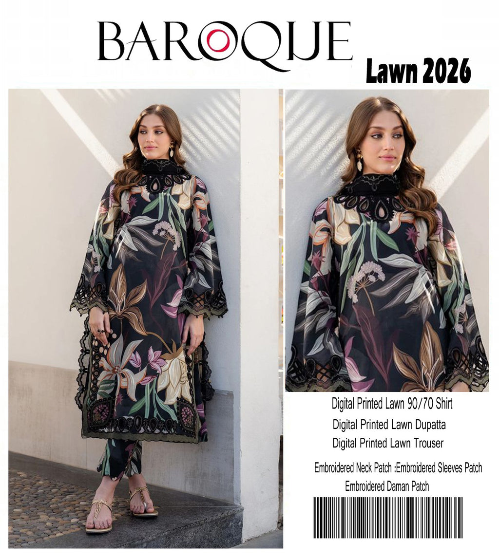 Premium Lawn 3PC Suit – Elegant Embroidery & Summer Comfort Volume L07