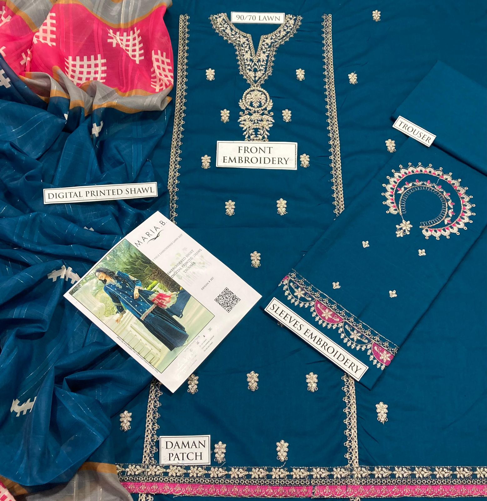 Premium Lawn 3PC Suit – Elegant Embroidery & Summer Comfort Volume L02