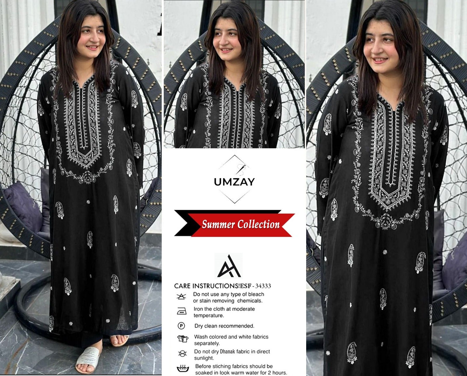 Umzay Premium Lawn 2PC Suit – Elegant Embroidery & Summer Comfort Volume 005