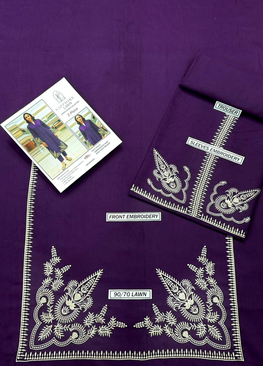 Premium Lawn 2PC Suit – Elegant Embroidery & Summer Comfort Volume 009