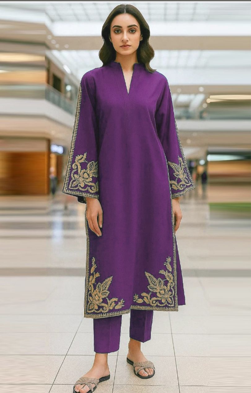 Premium Lawn 2PC Suit – Elegant Embroidery & Summer Comfort Volume 009