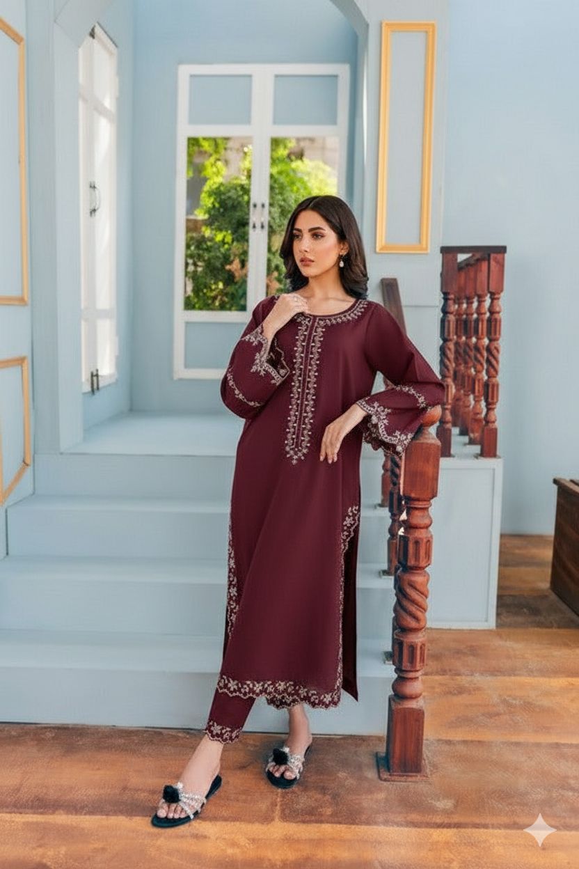 Premium Lawn 2PC Suit – Elegant Embroidery & Summer Comfort Volume LL-07