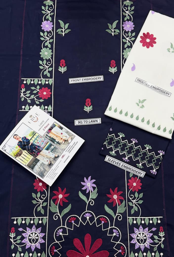 Premium Lawn 2PC Suit – Elegant Embroidery & Summer Comfort Volume LL-10