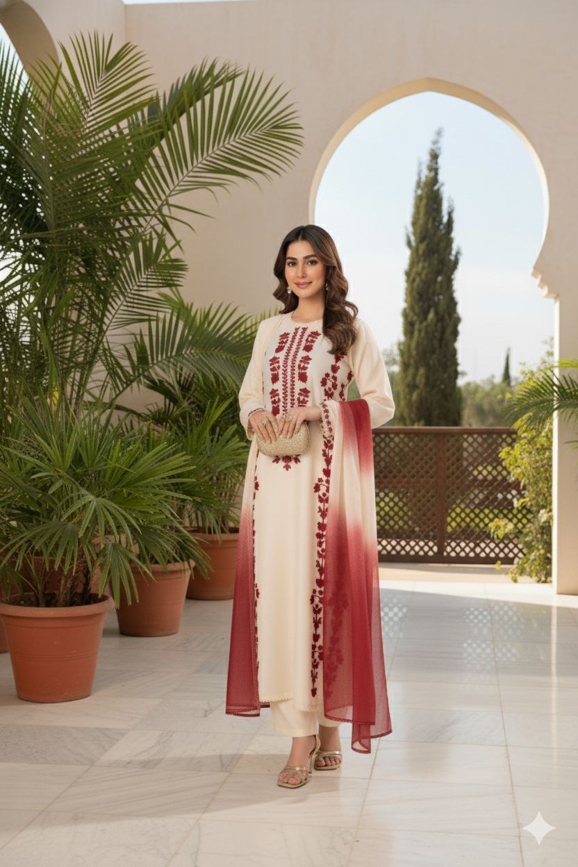 Premium Lawn 3PC Suit – Elegant Embroidery & Summer Comfort Volume LL-02