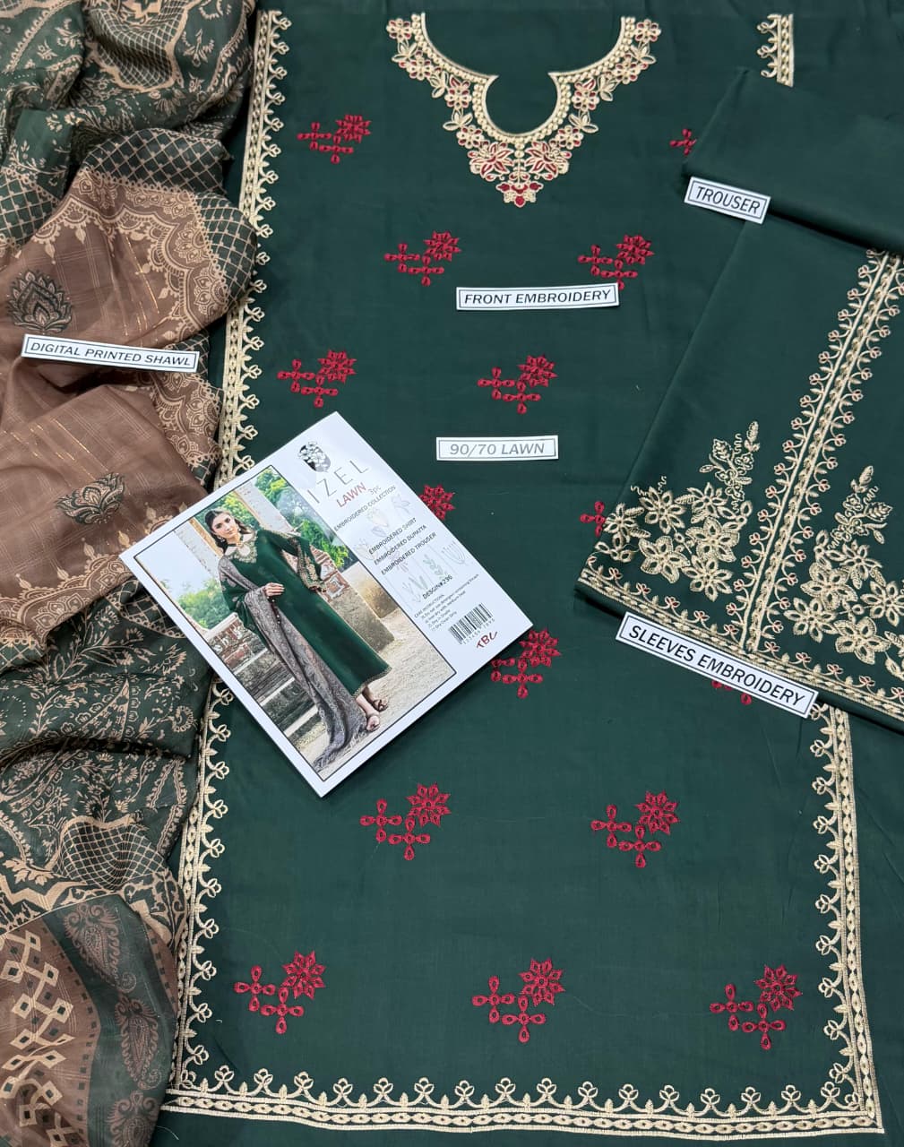 Premium Lawn 3PC Suit – Elegant Embroidery & Summer Comfort Volume LL-03