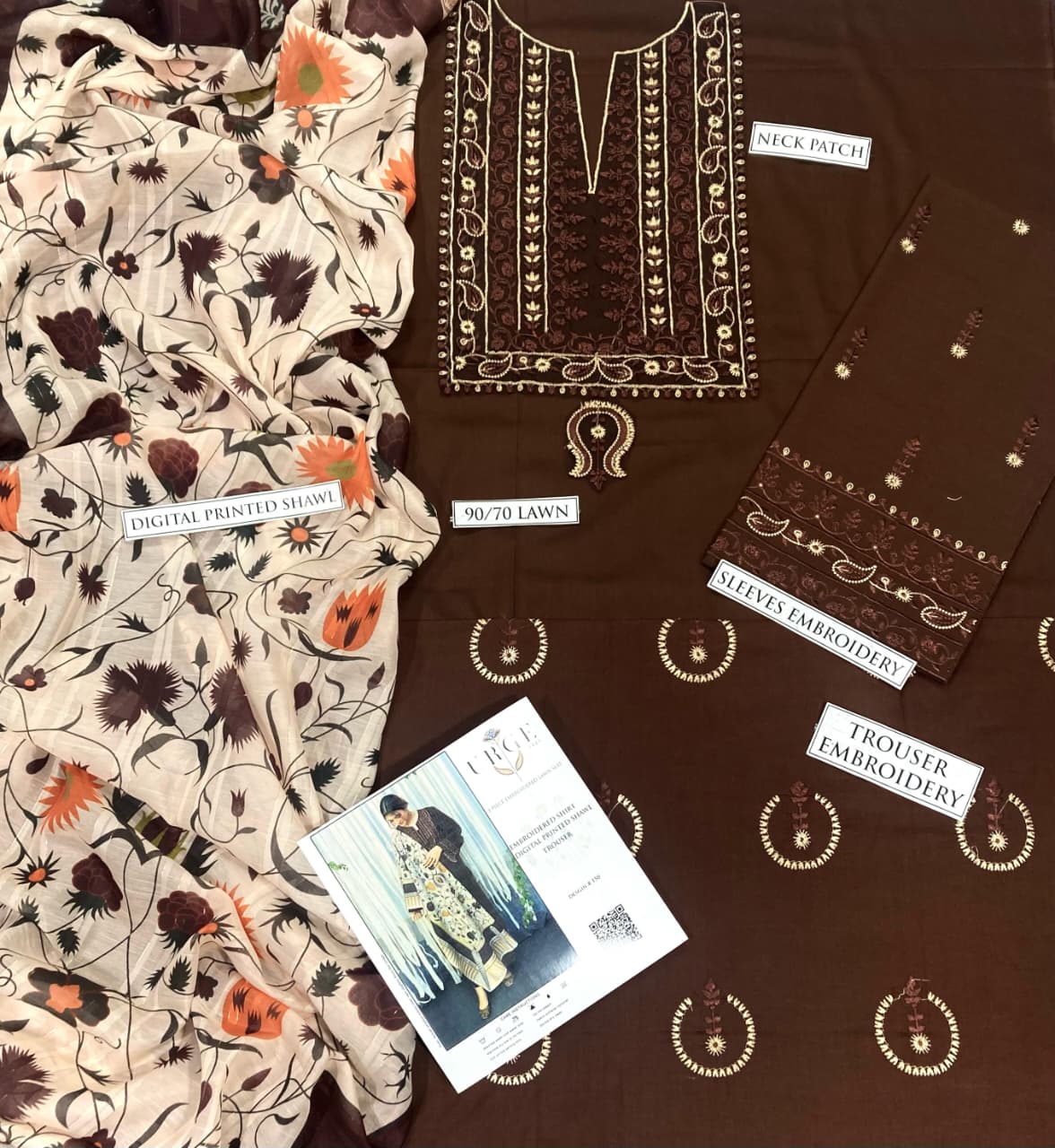 Premium Lawn 3PC Suit – Elegant Embroidery & Summer Comfort Volume LL-06