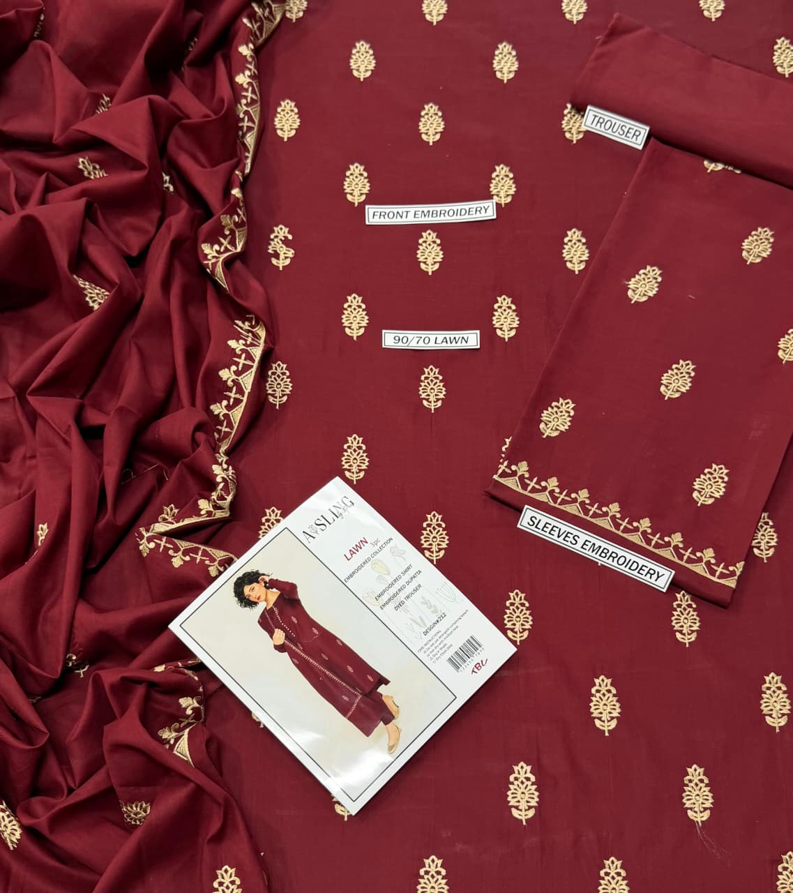 Premium Lawn 3PC Suit – Elegant Embroidery & Summer Comfort Volume LL-003