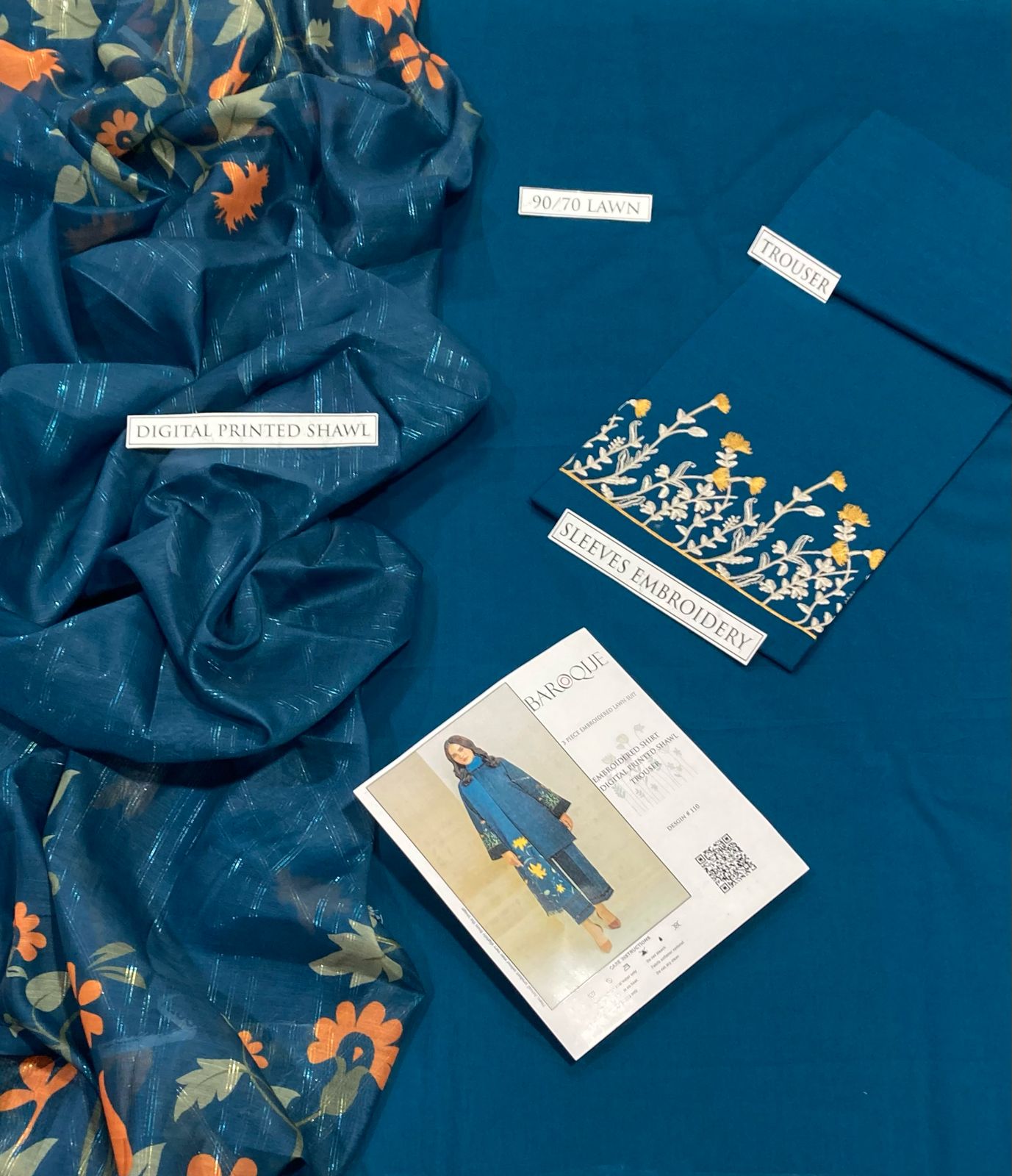 Premium Lawn 3PC Suit – Elegant Embroidery & Summer Comfort Volume LL-002