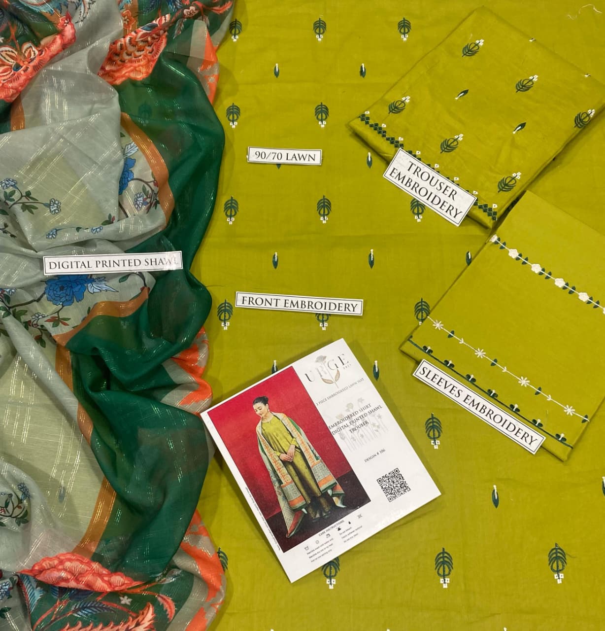Premium Lawn 3PC Suit – Elegant Embroidery & Summer Comfort Volume LL-004