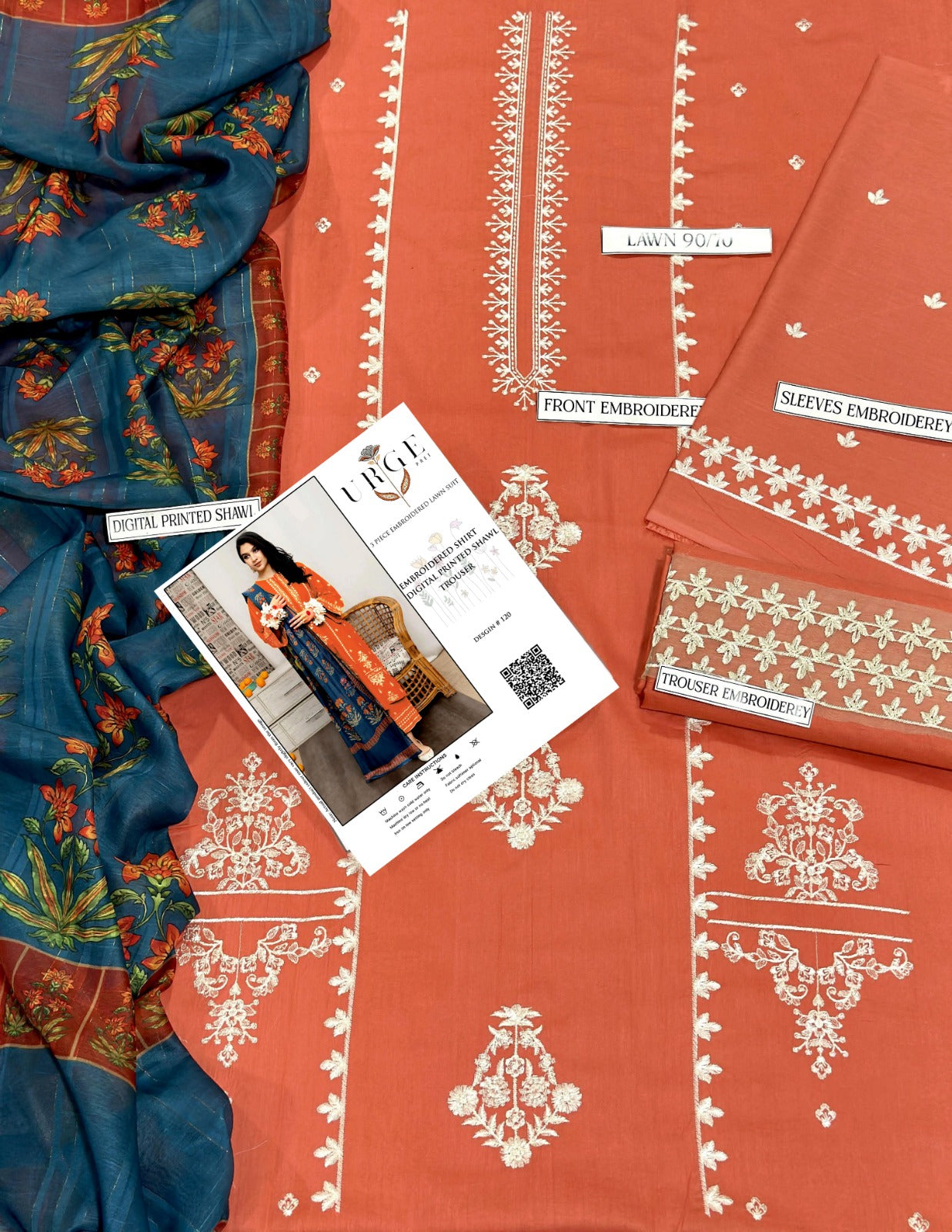 Premium Lawn 3PC Suit – Elegant Embroidery & Summer Comfort Volume L17