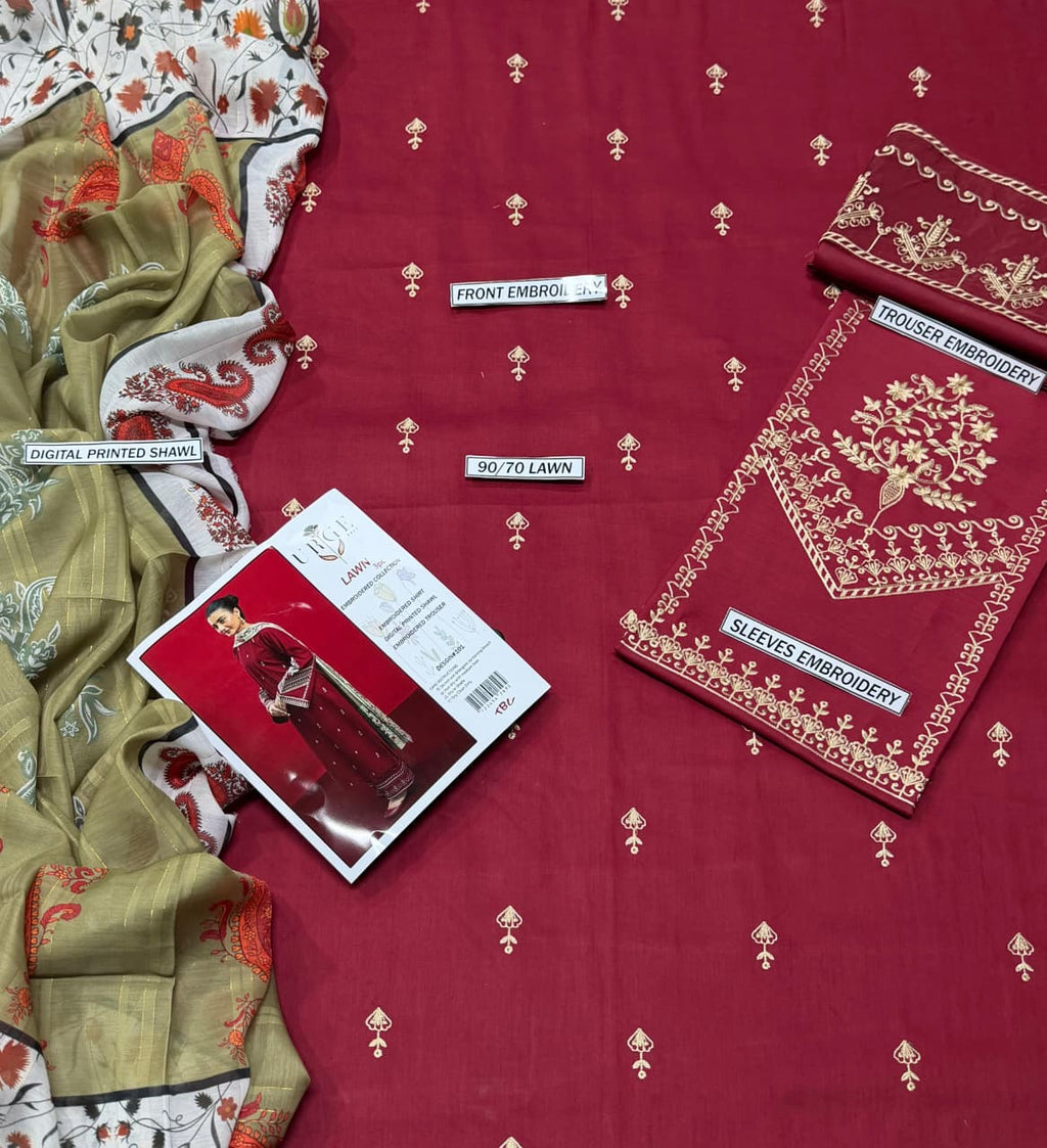 Premium Lawn 3PC Suit – Elegant Embroidery & Summer Comfort Volume L18