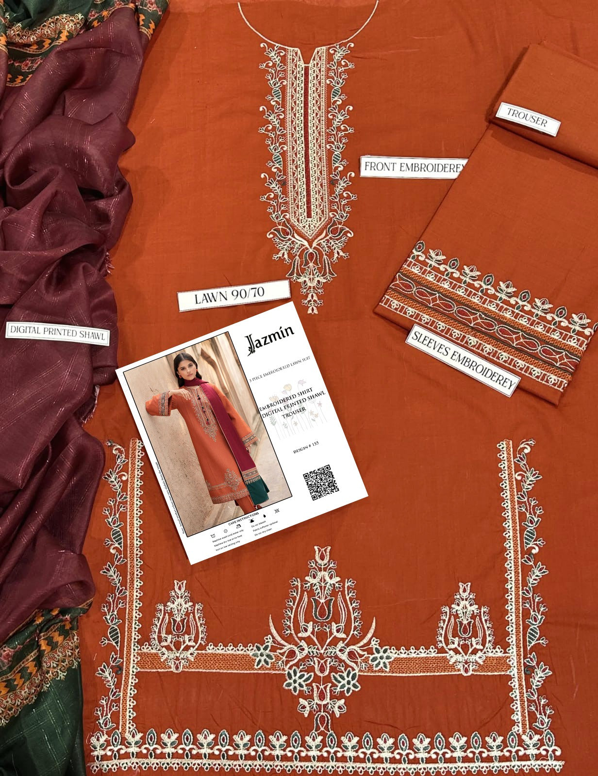 Premium Lawn 3PC Suit – Elegant Embroidery & Summer Comfort Volume L21