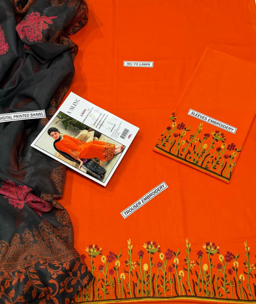 Premium Lawn 3PC Suit – Elegant Embroidery & Summer Comfort Volume L22
