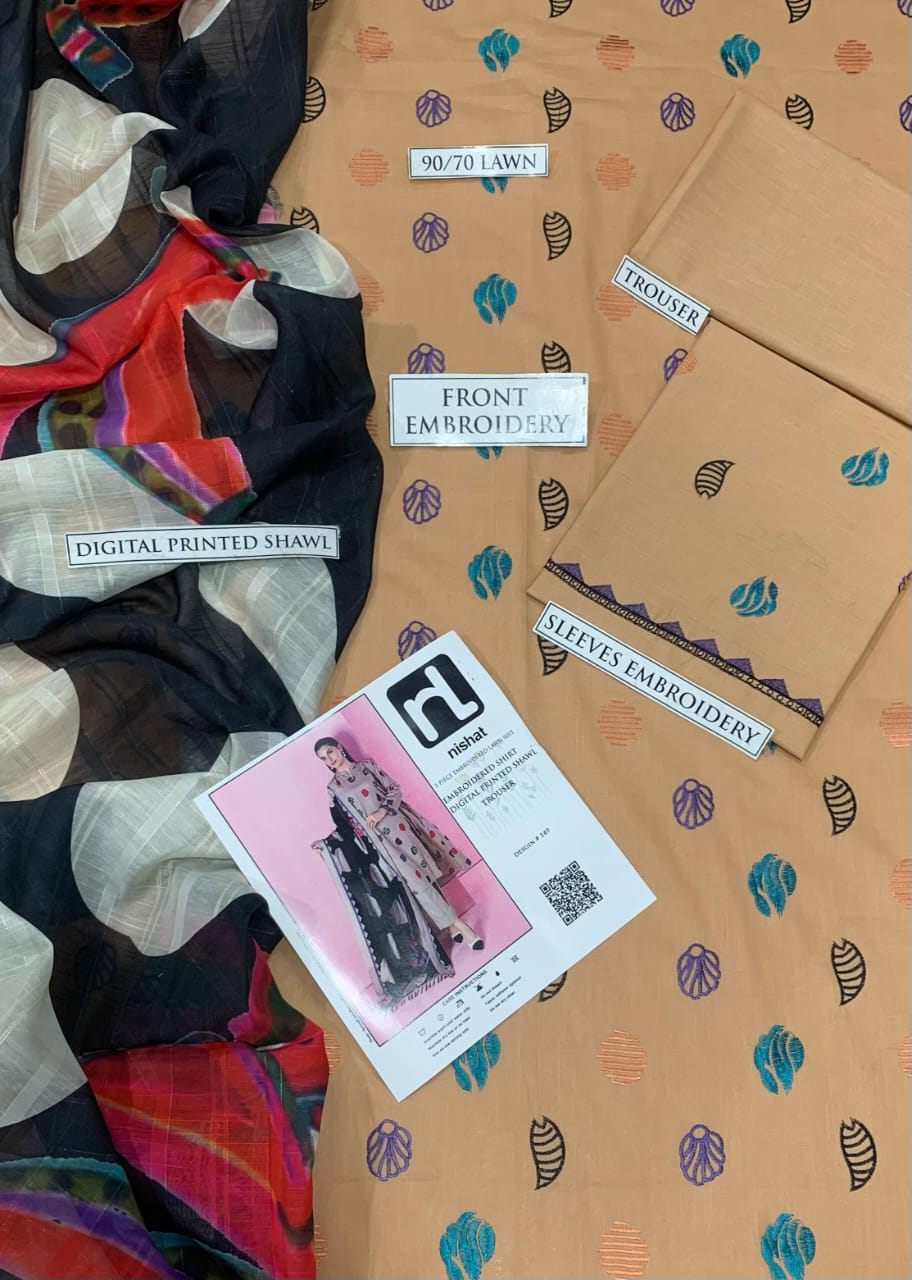 Premium Lawn 3PC Suit – Elegant Embroidery & Summer Comfort Volume L23