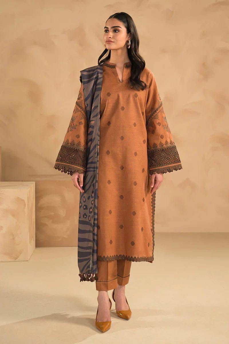 Winter collection Dhnak 3pc EMB