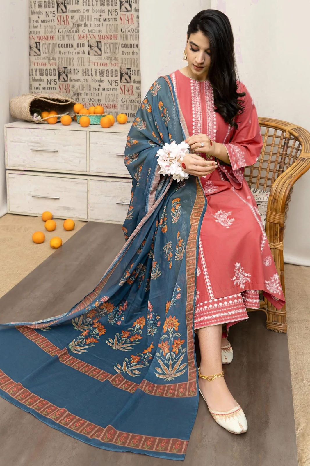 Winter collection Dhnak 3pc EMB