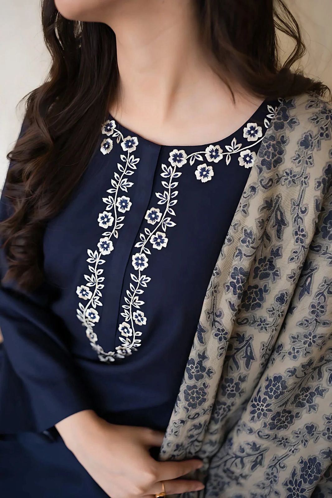 Winter collection Dhnak 3pc EMB