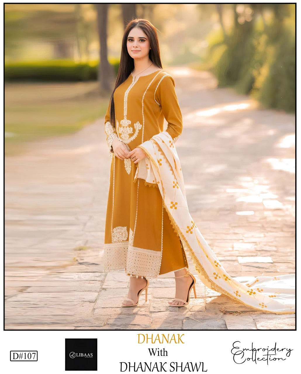 Winter collection Dhnak 3pc EMB