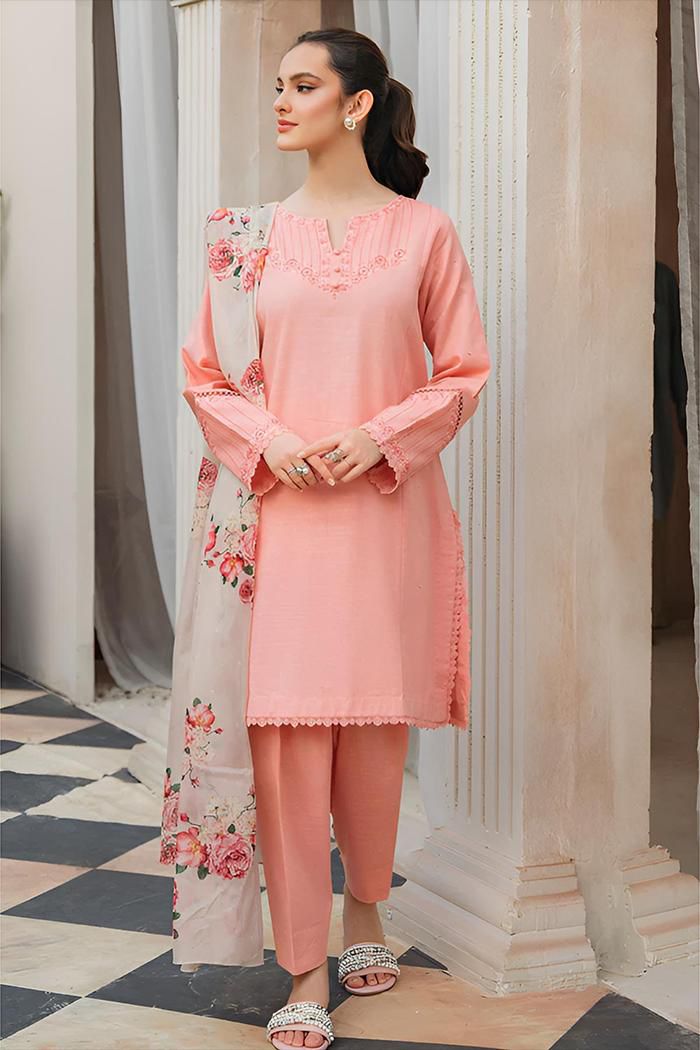 Winter collection Dhnak 3pc EMB